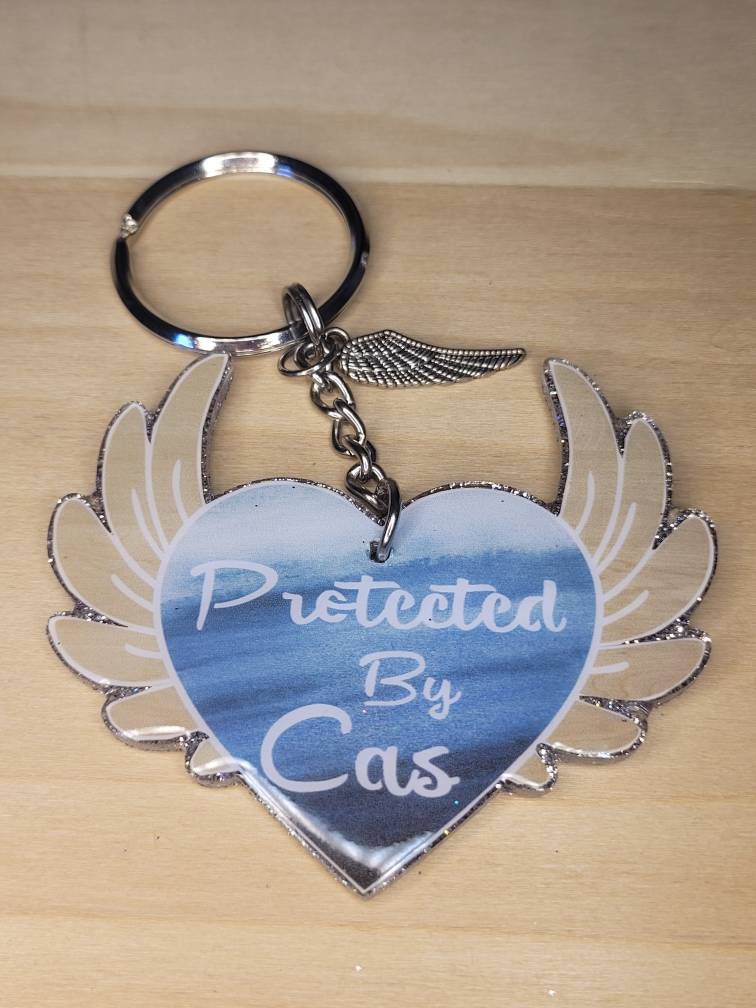 Castiel with store wings keychain
