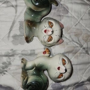 Vintage Japanese Ceramic Cat set