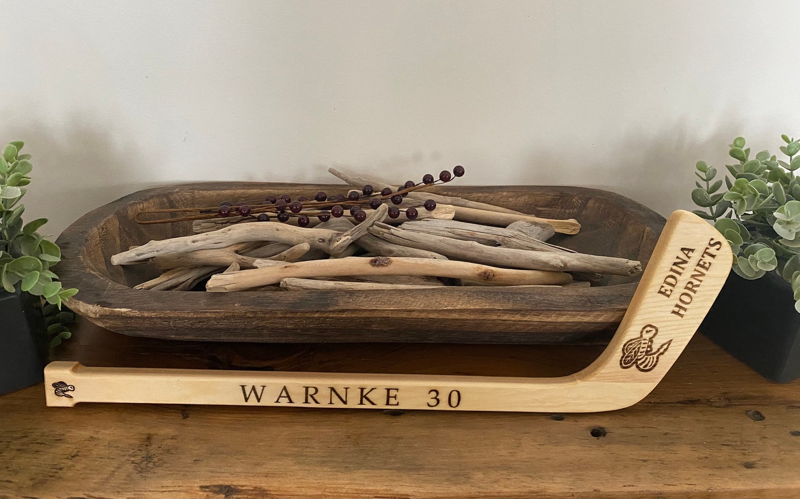 Custom Engraved 18 Mini Wooden Hockey Sticks Etsy
