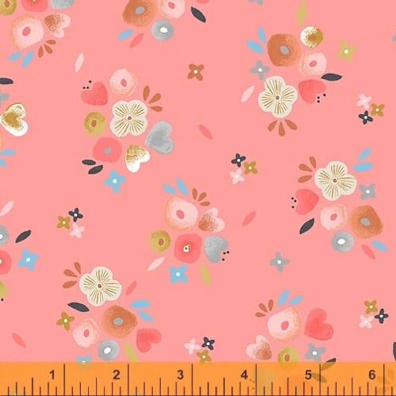 Kenzie Pink Floral for Windham Prints,100/% Premier Quilting Cotton Fabric by the Yard