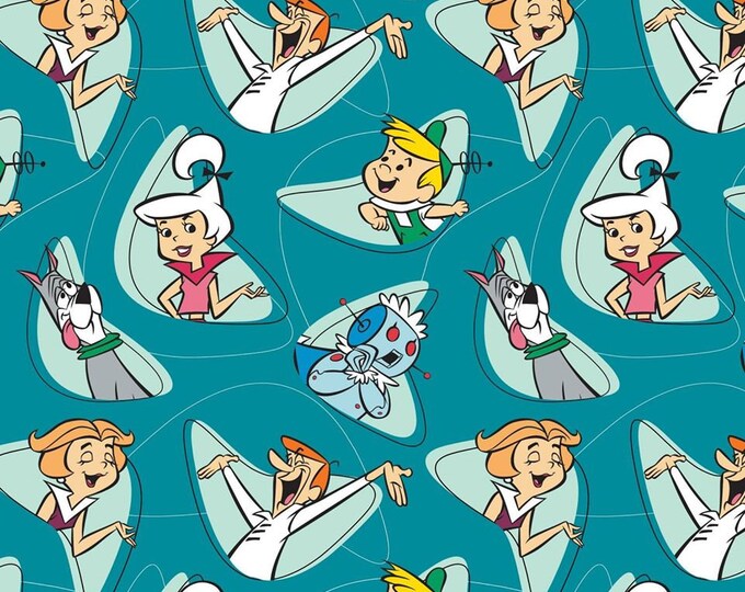 Jetsons Shape The Jetsons - Family Shapes Blue Background- Camelot Fabrics - Jetsons ...