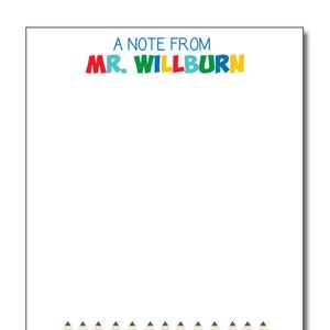 Gifts for Teachers - Personalized Teacher Notepad - Teacher Gift - End of Year Teacher Gift -Male Teacher Gift