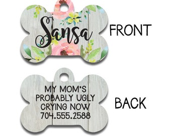 girl dog tag etsy