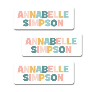 Daycare Labels | 30 Personalized Name Labels | Custom Preschool Name Labels | Waterproof Name Labels for Girls | Kids Camp Stickers