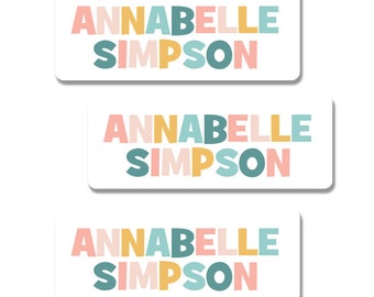 Daycare Labels | 30 Personalized Name Labels | Custom Preschool Name Labels | Waterproof Name Labels for Girls | Kids Camp Stickers