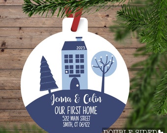 Our First Home Christmas Ornament, New Home Ornament, Housewarming Gift, Personalized