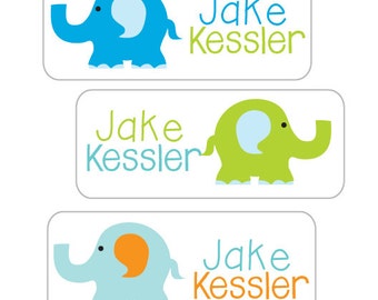 Elephant Waterproof Daycare Labels, Baby Bottle Stickers, Property of, This belongs to, boy elephant stickers