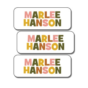 Custom Waterproof Labels for School Supplies, Books, Food Containers, Bottles, Lunch Boxes | 30 Personalized Dishwasher Safe Stickers Unisex