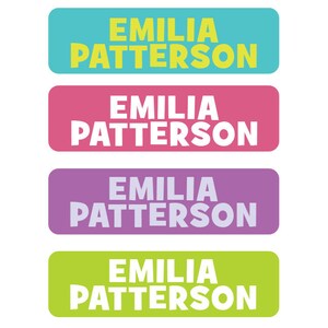 Name Labels for School, Unisex Personalized Stickers | School Supply Labels | Waterproof Daycare Stickers | Skinny Labels