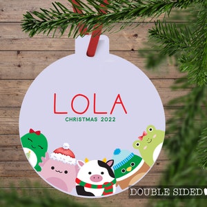 Squishmallow Ornament, Custom Name Squishmallow Christmas Tree Ornament, Personalized Ornament 2022, Squishmallow Gift for Christmas