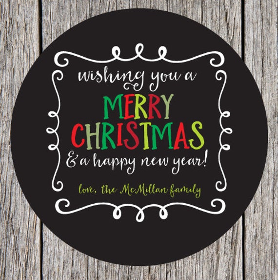 Custom Christmas Stickers Personalized Holiday Gift Tags Etsy