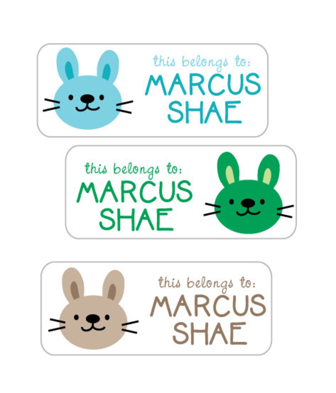 Daycare Stickers and Labels, 30 Personalized Waterproof Name Labels for