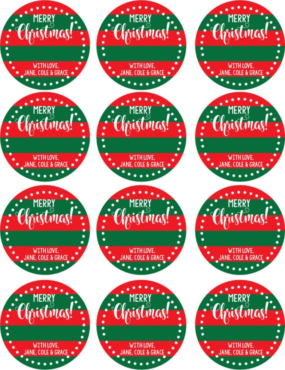 Printed Christmas Labels
