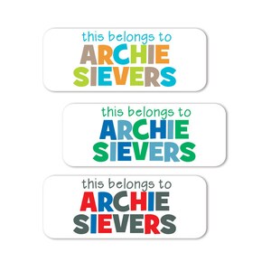 Name Labels for School, Daycare, Camp, Personalized Waterproof Name Labels for Kids that are Dishwasher Safe - School Supply Stickers Kids