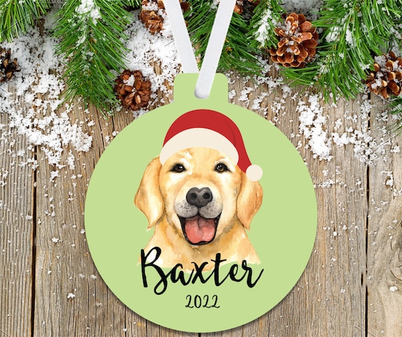 Yellow lab cheap christmas ornament