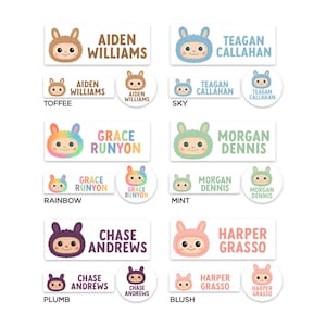 Personalized Monster Name Labels for Kids – 3 Sizes – Waterproof, Dishwasher Safe, Daycare & School Stickers – Variety Pack Option