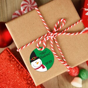 snowman stickers| Christmas Labels | Holiday Gift Tags |Personalized Christmas Labels | Merry Christmas | Round Gift Stickers
