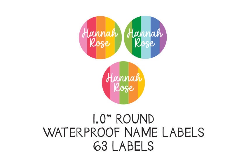 Daycare Labels Labels School Supply Stickers Waterproof Labels Personalized  Name Labels Dishwasher Safe Daycare Camp Skinny 