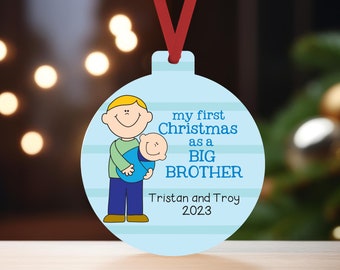 Big Brother Christmas Ornament | First Christmas | Sibling Christmas Ornament | Big Brother Gift | New Baby Christmas Ornament