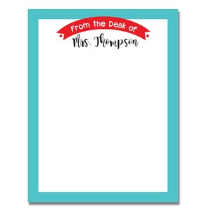 Custom Teacher Notepad for Gift Giving, Personalized Teacher Gift, Teacher Appreciation