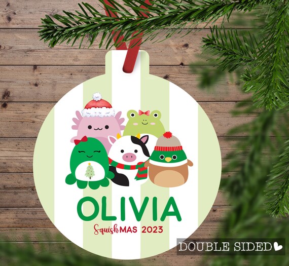 Squishmallow Custom Name Ornament, Personalized Squishmallow, Kids