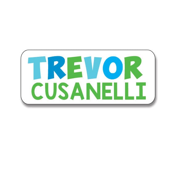 Boy Name Labels for Daycare, School, Camp. 30 Waterproof Stickers That Are  Dishwasher Safe, Blue and Green Colors 