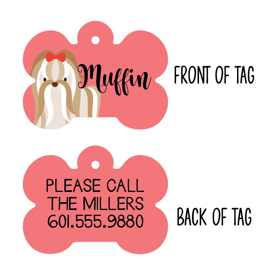 Yorkie Dog Tag Personalized Pet Tag Yorkshire Terrier Pet Id Etsy