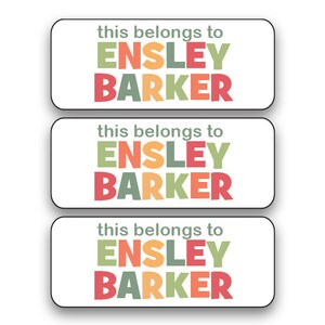 Name Labels for School Supplies | Custom Waterproof Stickers | Dishwasher Safe Labels for Kids | Personalized Name Labels | Daycare Labels
