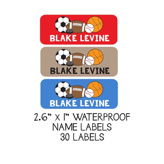 Kids Name Stickers Labels, Daycare Name Labels, Preschool Name Labels,  Skinny Name Labels, Waterproof Labels, Labels for School Supplies 