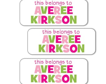 Name Labels for School Supplies | Custom Waterproof Stickers | Dishwasher Safe Labels for Kids | Personalized Name Labels | Daycare Labels