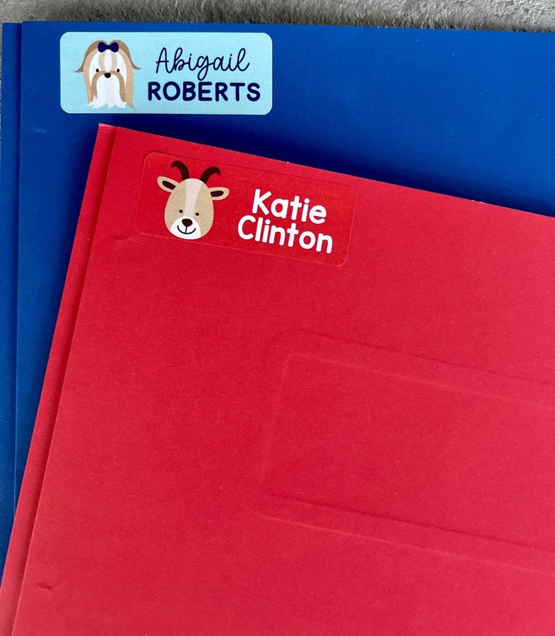 Name Labels for School Supplies Custom Waterproof Stickers Etsy