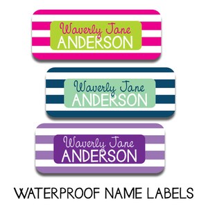 Personalized Daycare Labels - Waterproof and Dishwasher Safe Stickers - Great for Daycare, School Supplies, Water Bottles, Camp Items, Kids