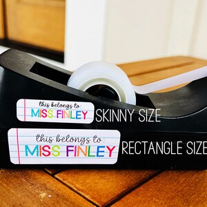 Teacher Labels, Teacher Book Labels, Waterproof School Labels, Personalized Name Labels, Custom Teacher Labels, School Supply library Labels image 4