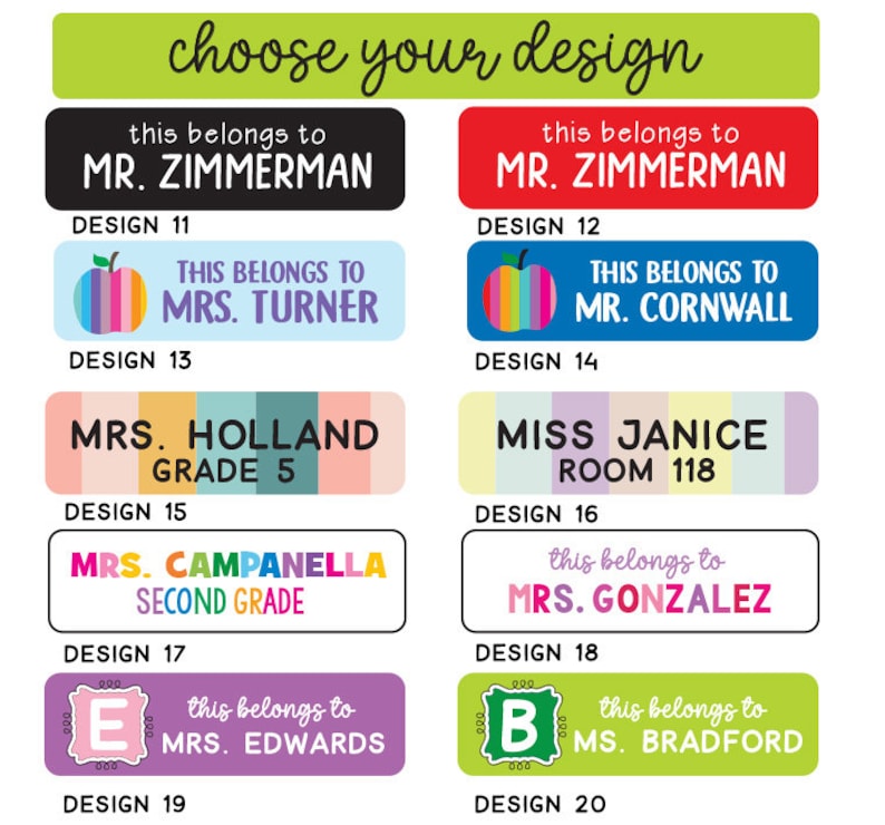 Teacher Labels, Teacher Book Labels, Waterproof School Labels, Personalized Name Labels, Custom Teacher Labels, School Supply library Labels image 3