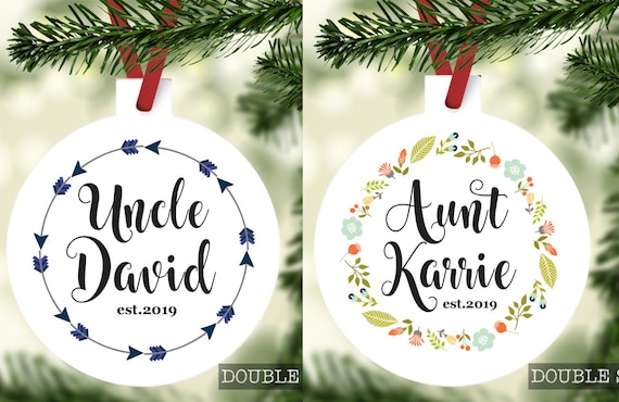 Aunt and Uncle Ornaments New Aunt and Uncle Personalized