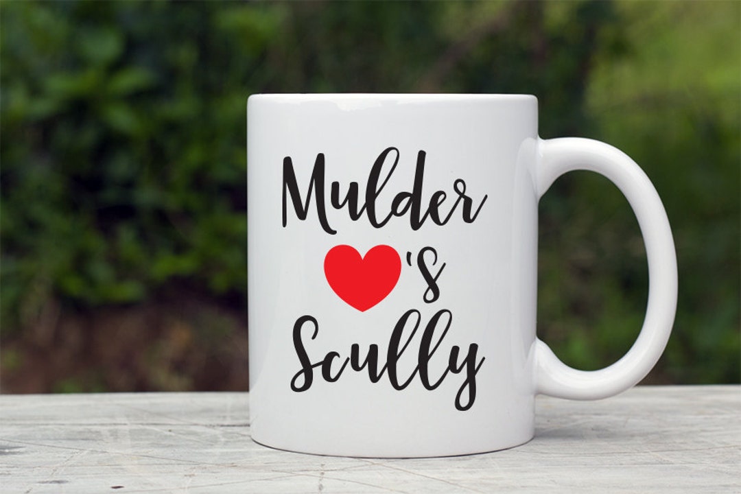 X Files Coffee Mug Mulder Loves Scully the Xfiles Mug Etsy