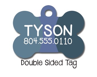 Dog Tag - Dog id Tag - Dog Name Tag -  Personalised Pet Tag, Pet Name Tag, Dog Tag, Boy Dog Tag, Double sided
