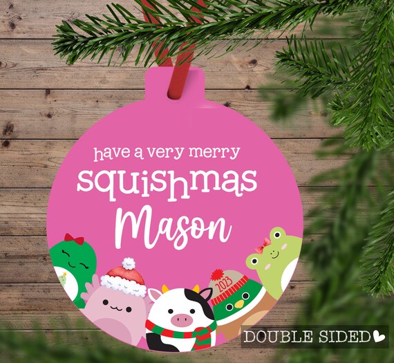 Squishmallow Christmas Ornament, Personalized Name Ornament With