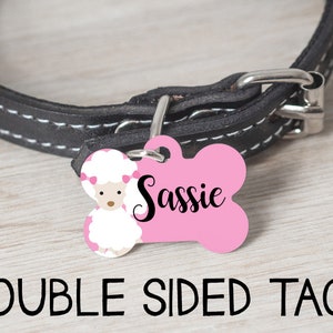 Pet ID Personalized Dog Tag | French Poodle Dog Collar Tag