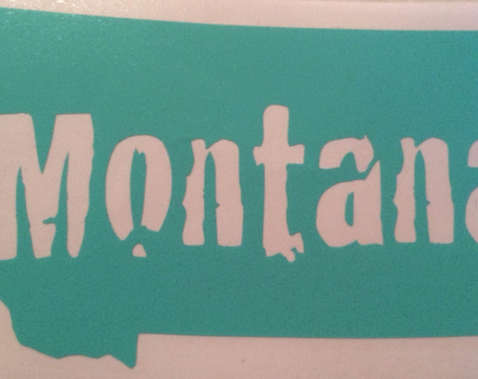 Montana State Decal Rustic