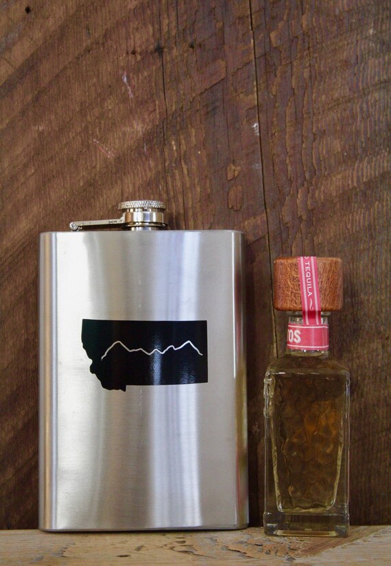 8oz Stainless Steel Montana Flask