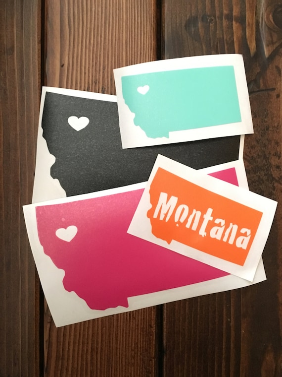 Montana Heart Decal *customizable*
