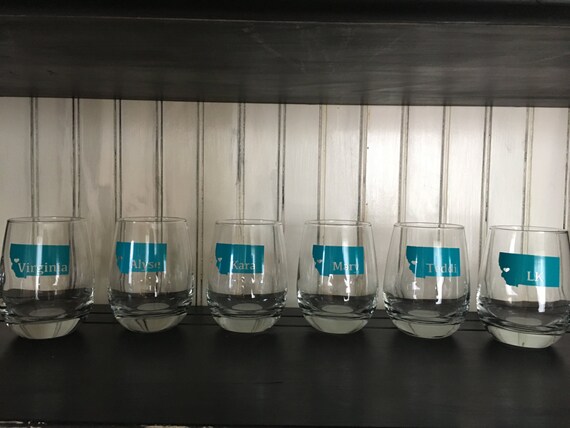Montana Wine Glass "Customized" Bridesmaid Gifts
