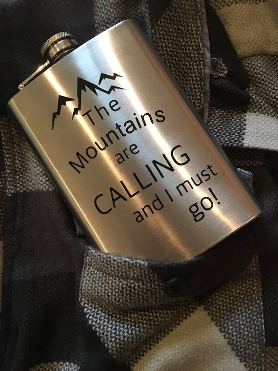 The Mountains are calling Stainless Steel Flask-8oz