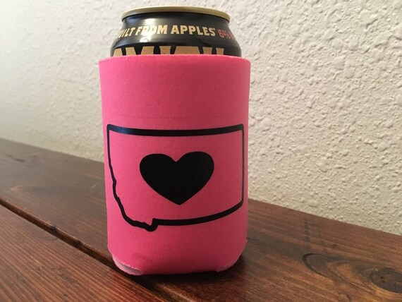 Montana Can Cooler- Montana with Heart