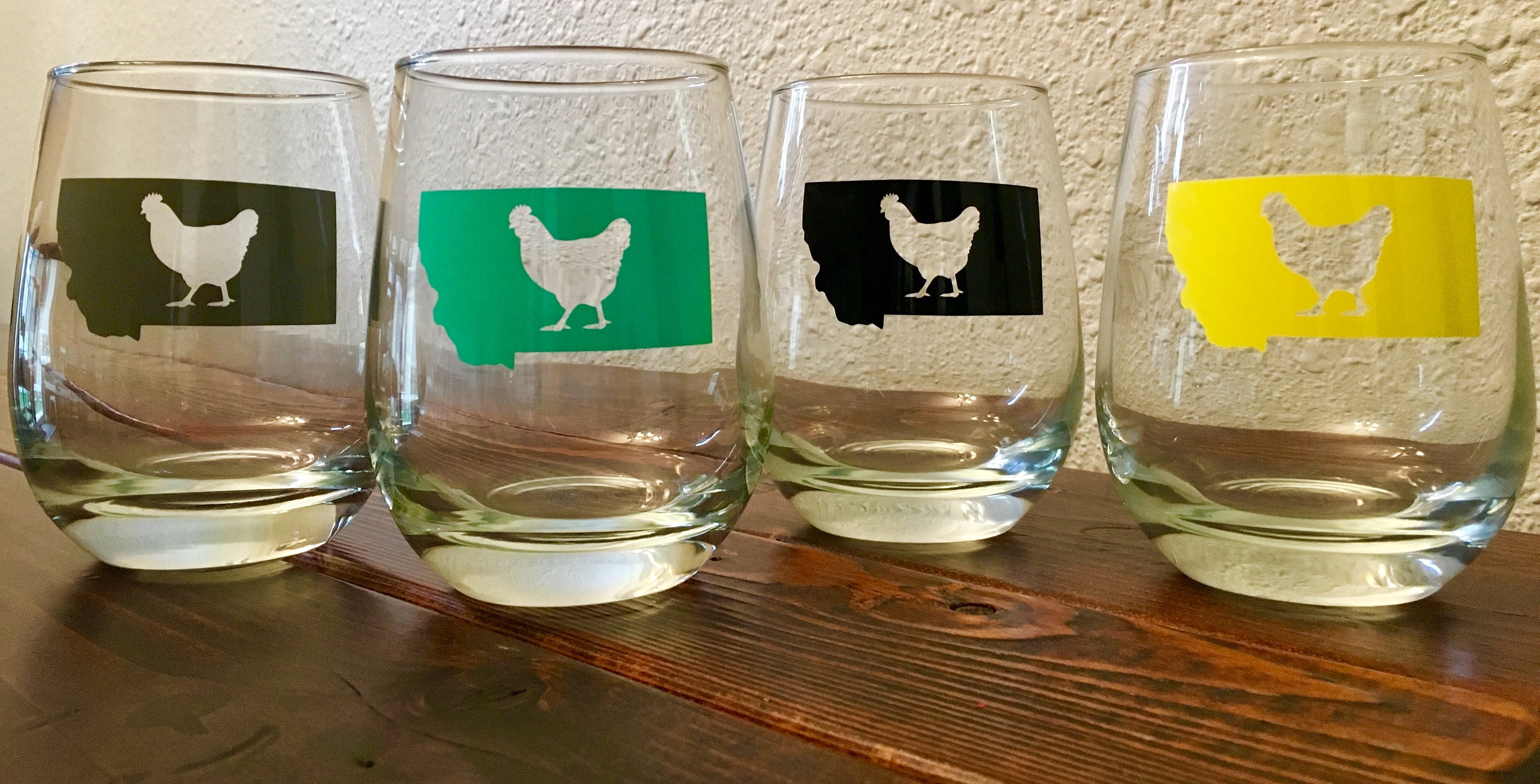 Life is Better With Chickens Stemless Chicken Wine Glass for Women