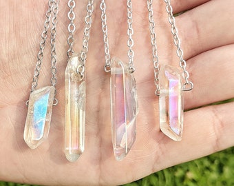 Random Angel Aura Quartz Necklace