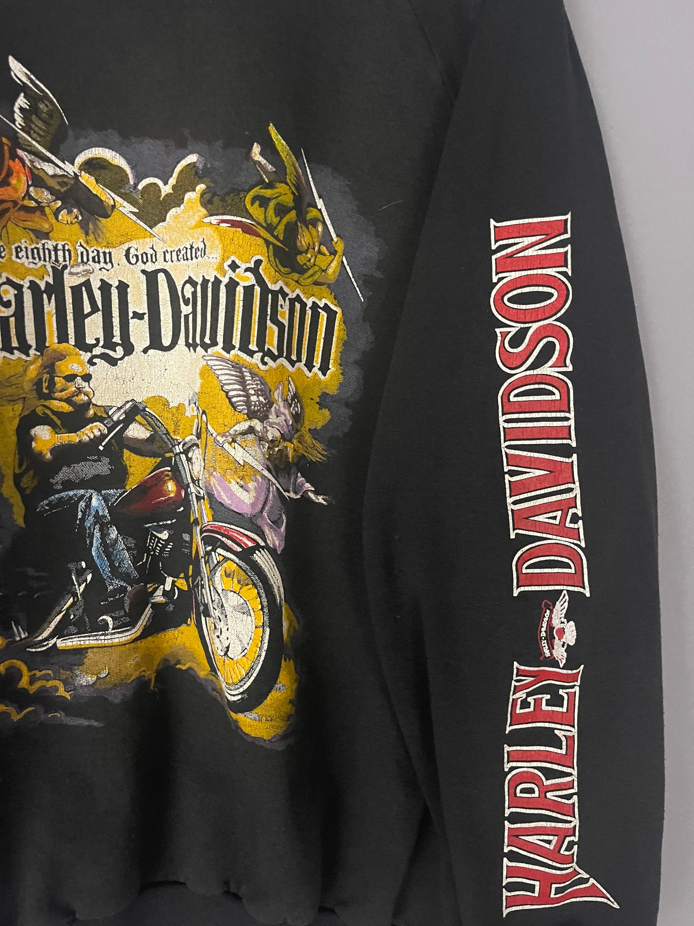 Harley Davidson RARE Motorcycle 80'' Sweatshirt 'on the 8th Day