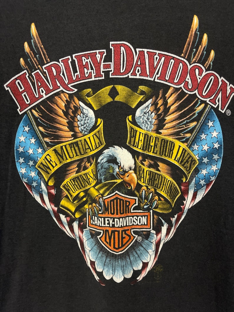Vintage Harley Davidson Motorcycle T-shirt HDOLP Harley Logo, 80s Biker ...