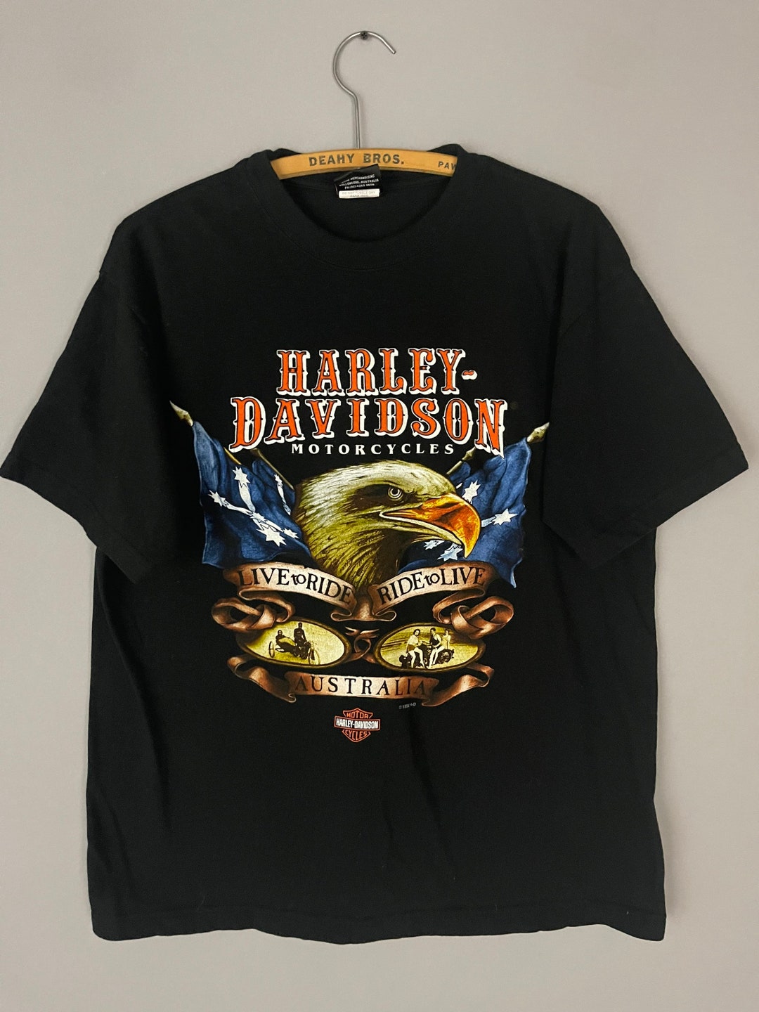Vintage Harley Davidson Motorcycle T-shirt 90s Sydney Australia Biker ...